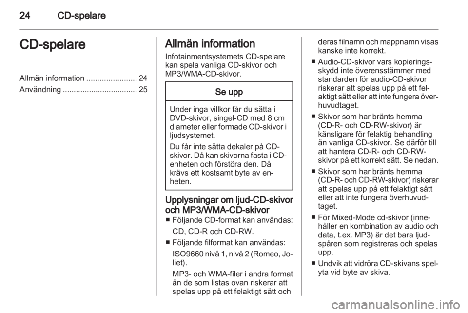 OPEL ANTARA 2012  Handbok för infotainmentsystem 