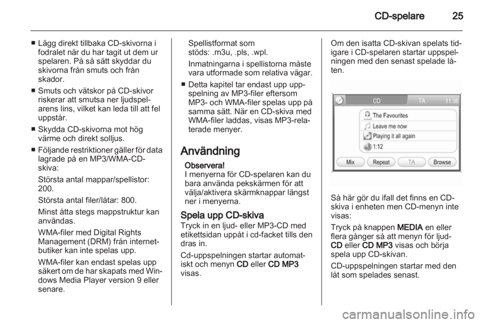 OPEL ANTARA 2012  Handbok för infotainmentsystem 