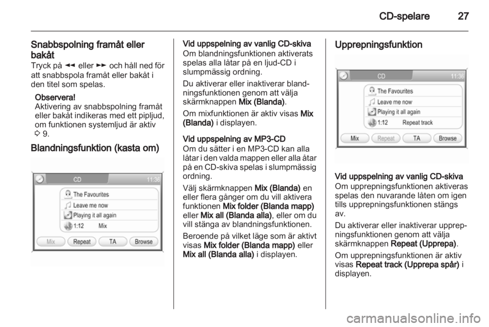 OPEL ANTARA 2012  Handbok för infotainmentsystem 