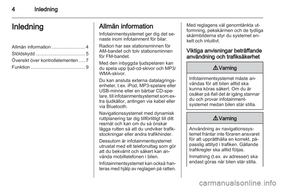 OPEL ANTARA 2012  Handbok för infotainmentsystem 