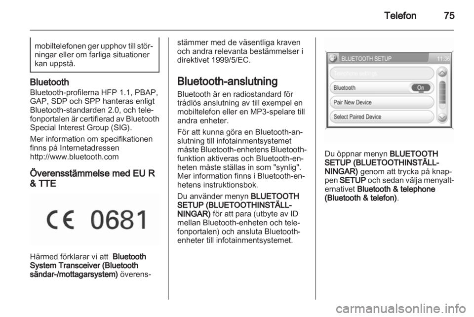 OPEL ANTARA 2012 Handbok för infotainmentsystem OPEL ANTARA 2012 Handbok för infotainmentsystem
