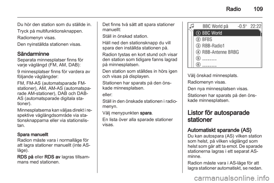 OPEL ANTARA 2013 Handbok för infotainmentsystem OPEL ANTARA 2013 Handbok för infotainmentsystem