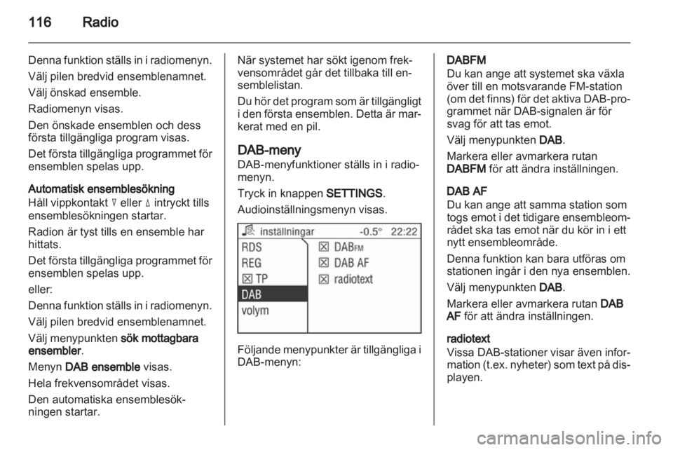 OPEL ANTARA 2013 Handbok för infotainmentsystem OPEL ANTARA 2013 Handbok för infotainmentsystem