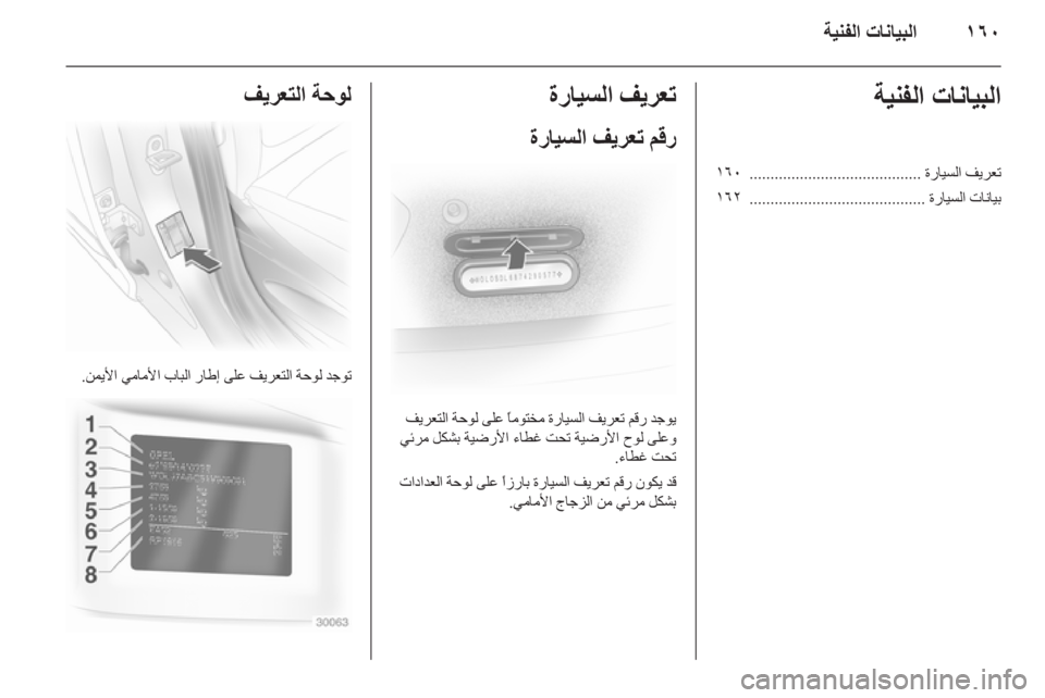 OPEL CORSA 2012 دليل التشغيل OPEL CORSA 2012 دليل التشغيل