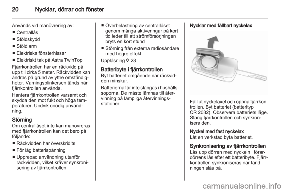 OPEL ASTRA H 2010.5  Instruktionsbok 