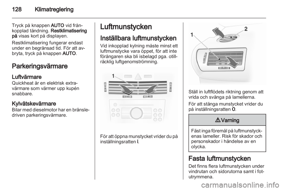 OPEL ASTRA H 2012  Instruktionsbok 