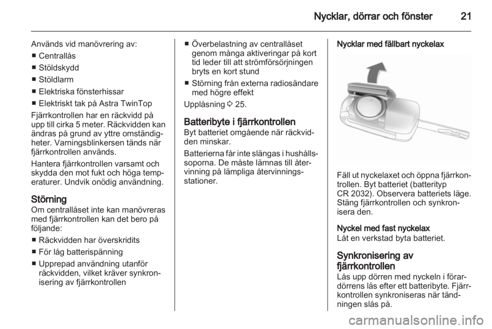 OPEL ASTRA H 2012  Instruktionsbok 