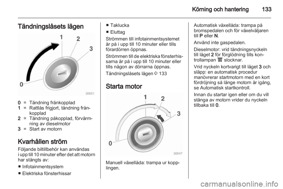 OPEL ASTRA J 2011  Instruktionsbok 