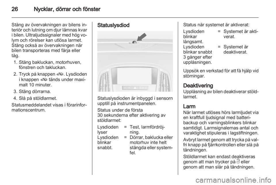 OPEL ASTRA J 2011  Instruktionsbok 