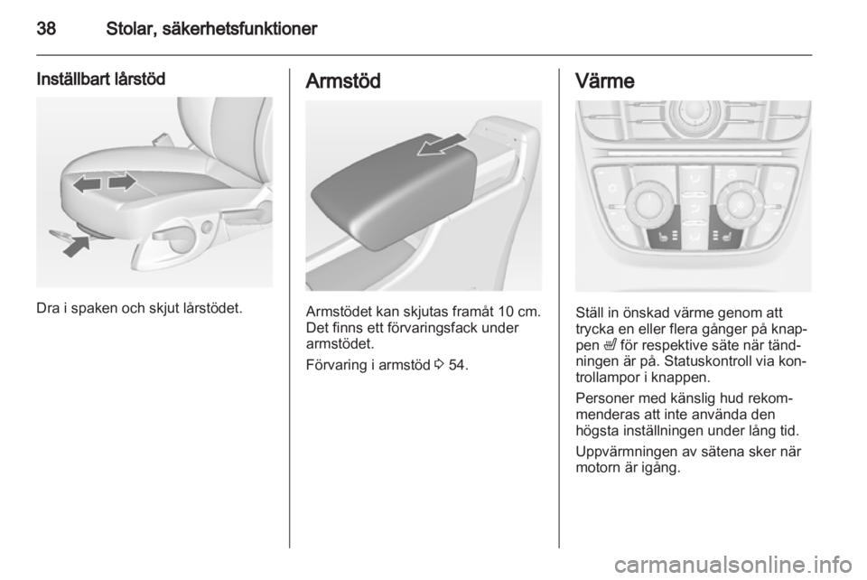 OPEL ASTRA J 2011  Instruktionsbok 