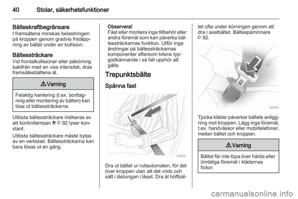 OPEL ASTRA J 2011  Instruktionsbok 