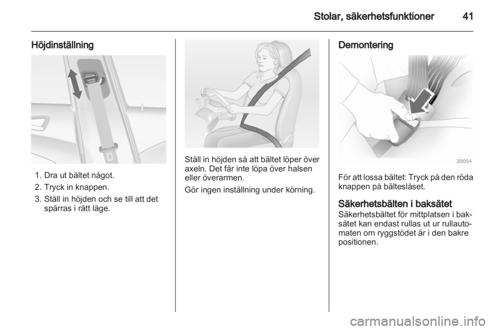 OPEL ASTRA J 2011  Instruktionsbok 
