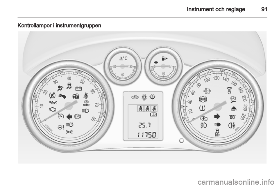 OPEL ASTRA J 2011  Instruktionsbok 