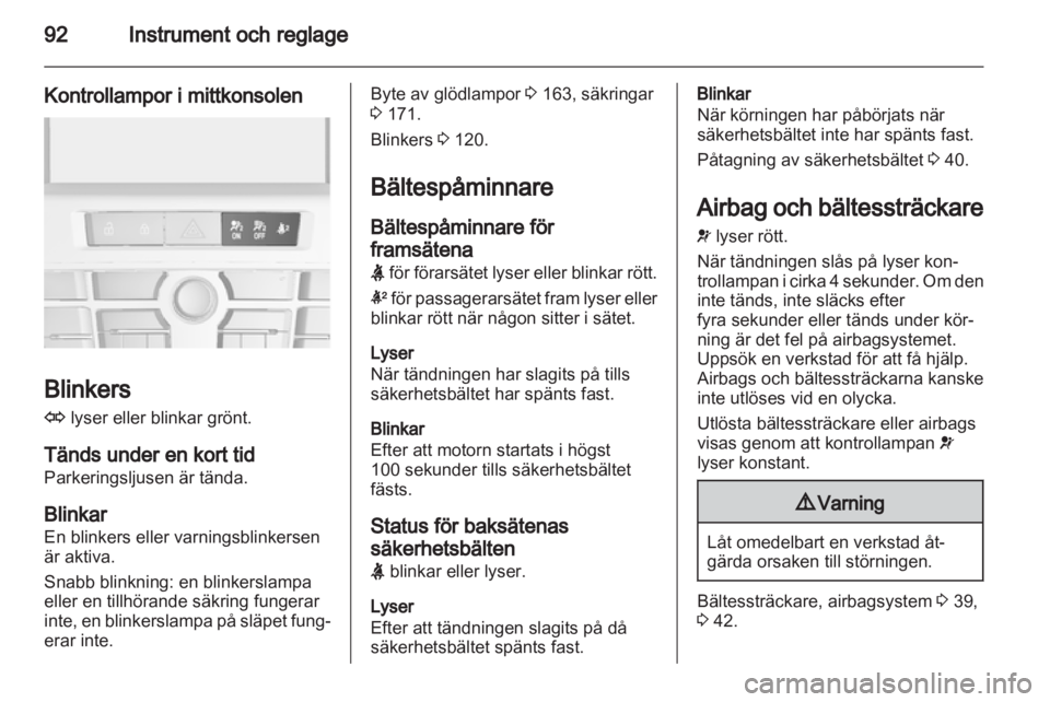 OPEL ASTRA J 2011  Instruktionsbok 