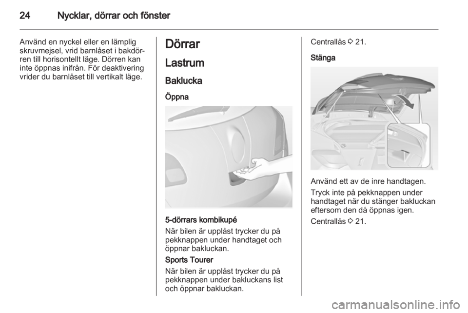 OPEL ASTRA J 2011.5 Instruktionsbok OPEL ASTRA J 2011.5 Instruktionsbok