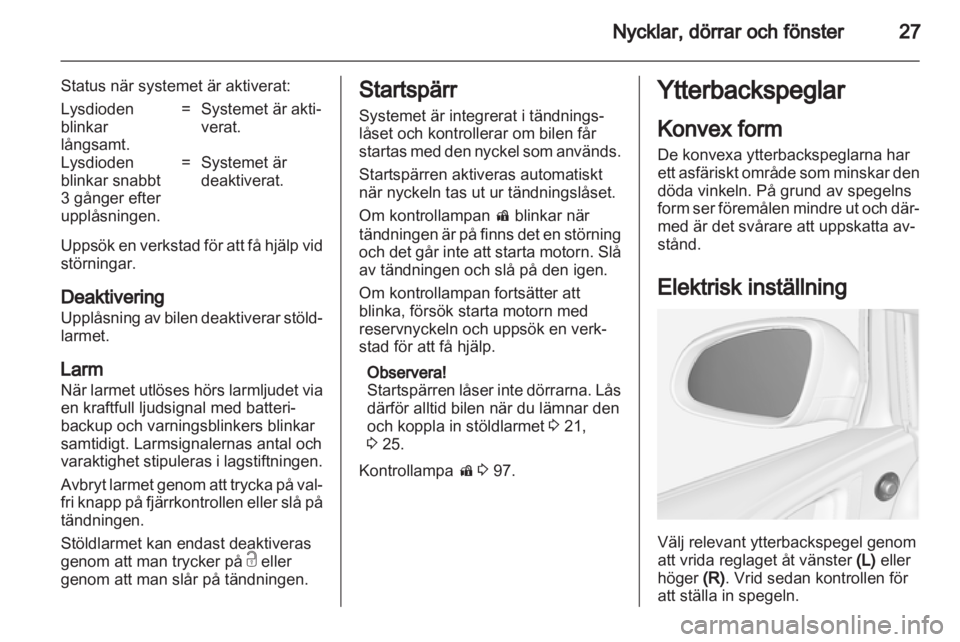 OPEL ASTRA J 2011.5  Instruktionsbok 