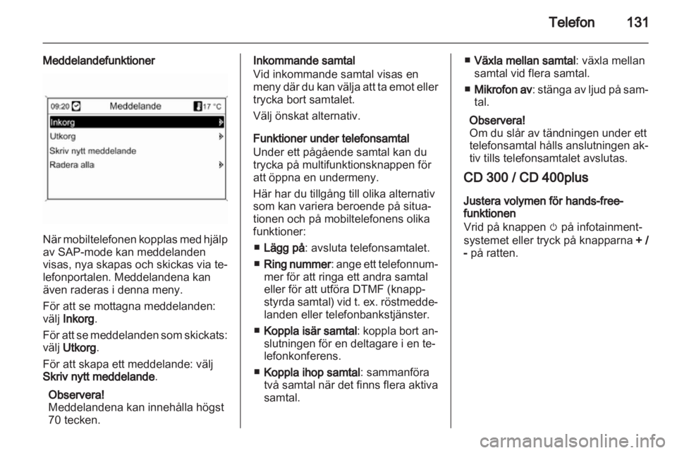 OPEL ASTRA J 2013 Handbok för infotainmentsystem OPEL ASTRA J 2013 Handbok för infotainmentsystem