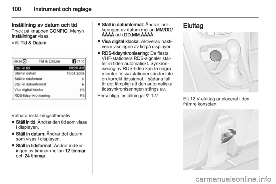 OPEL ASTRA J 2013  Instruktionsbok 