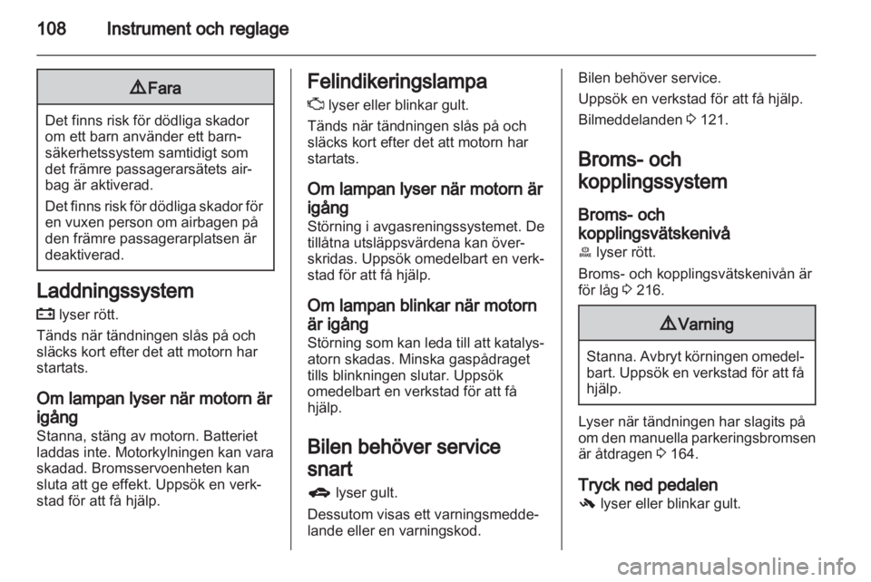 OPEL ASTRA J 2013  Instruktionsbok 