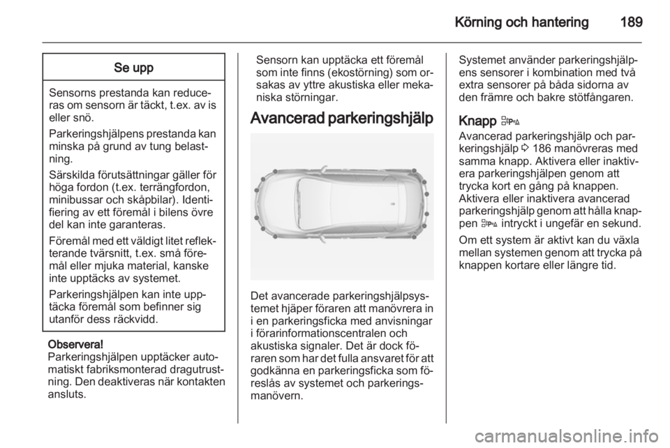 OPEL ASTRA J 2013  Instruktionsbok 