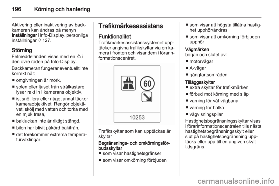 OPEL ASTRA J 2013  Instruktionsbok 