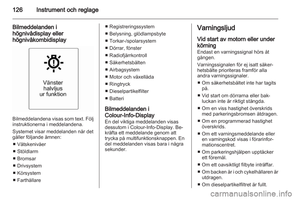 OPEL ASTRA J 2013.5  Instruktionsbok 