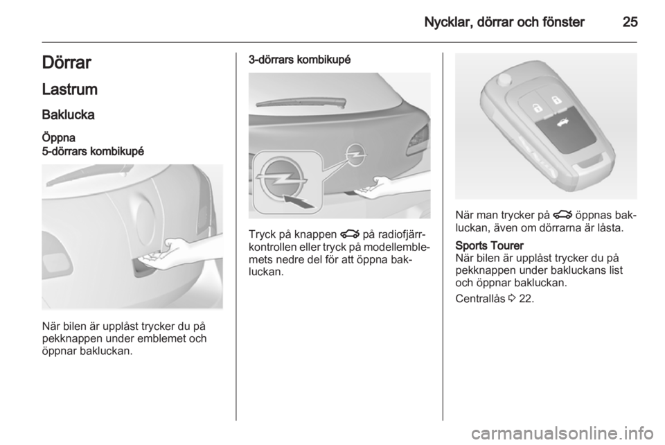 OPEL ASTRA J 2013.5  Instruktionsbok 