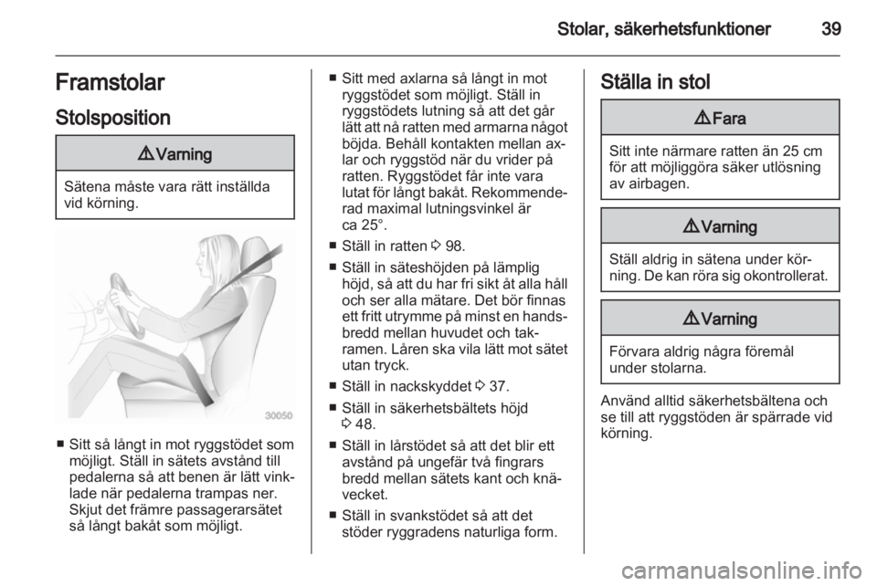 OPEL ASTRA J 2013.5  Instruktionsbok 