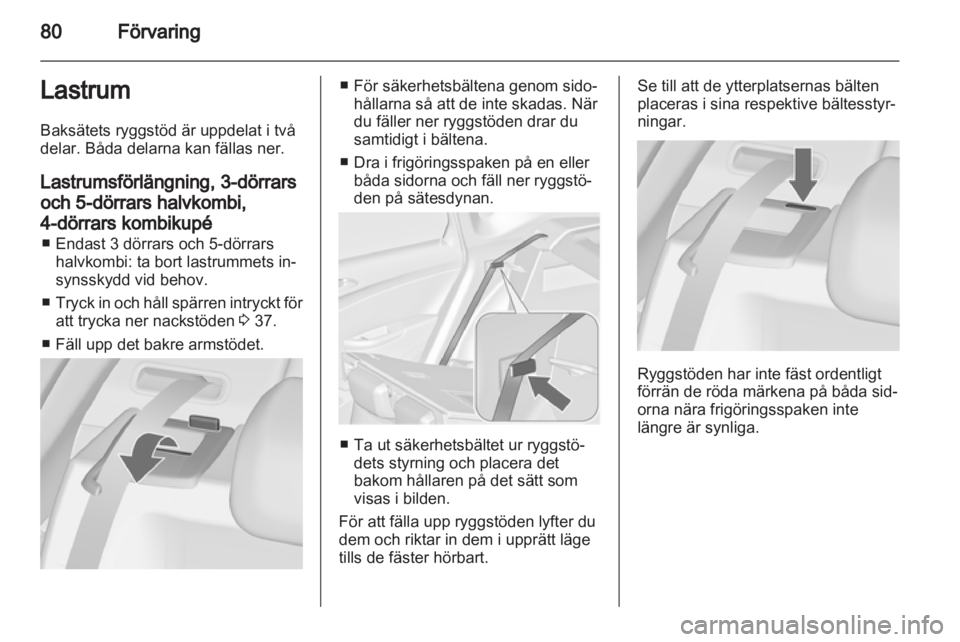 OPEL ASTRA J 2013.5  Instruktionsbok 