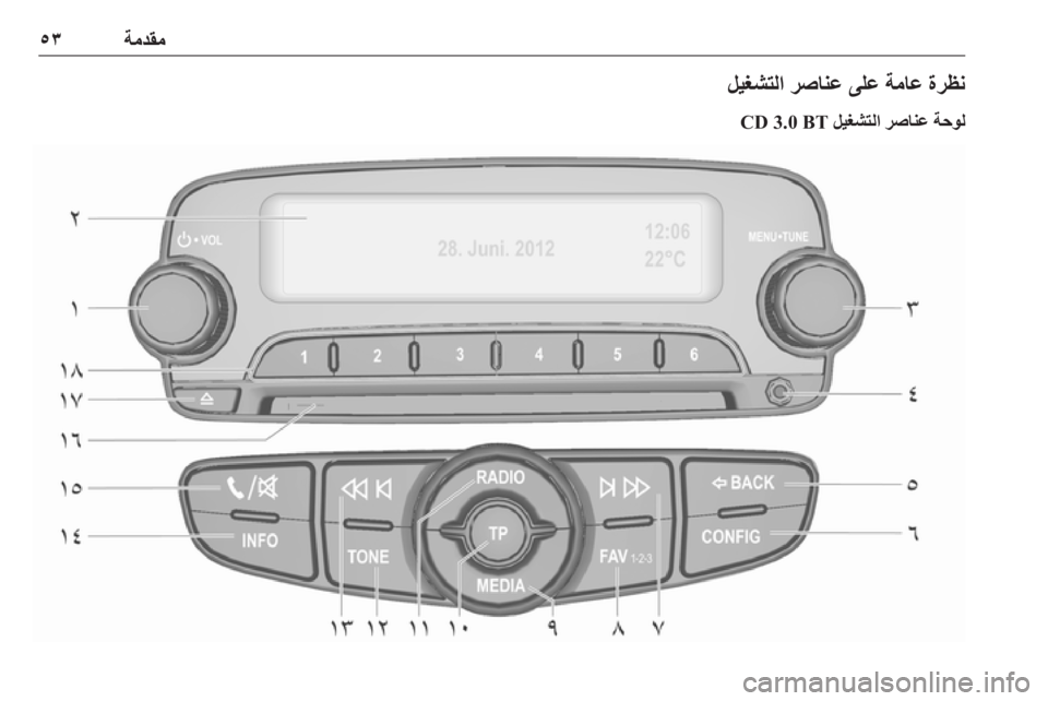 OPEL CORSA 2016  دليل المعلومات والترفيه 