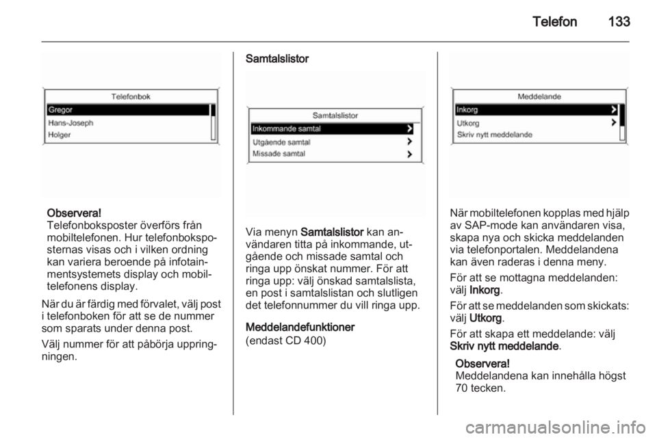 OPEL CASCADA 2013.5  Handbok för infotainmentsystem 