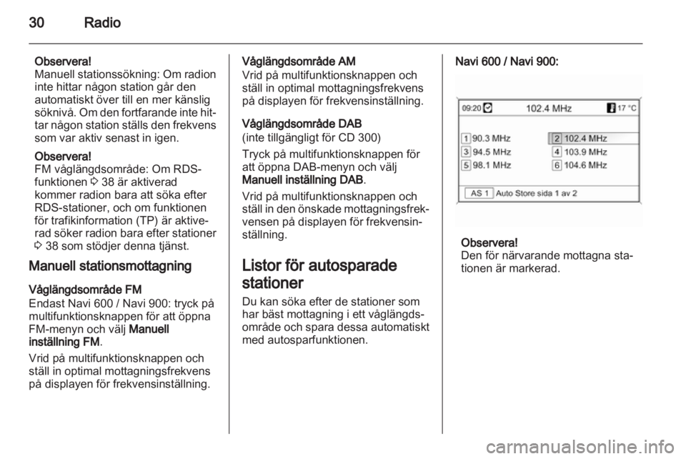 OPEL CASCADA 2013.5  Handbok för infotainmentsystem 