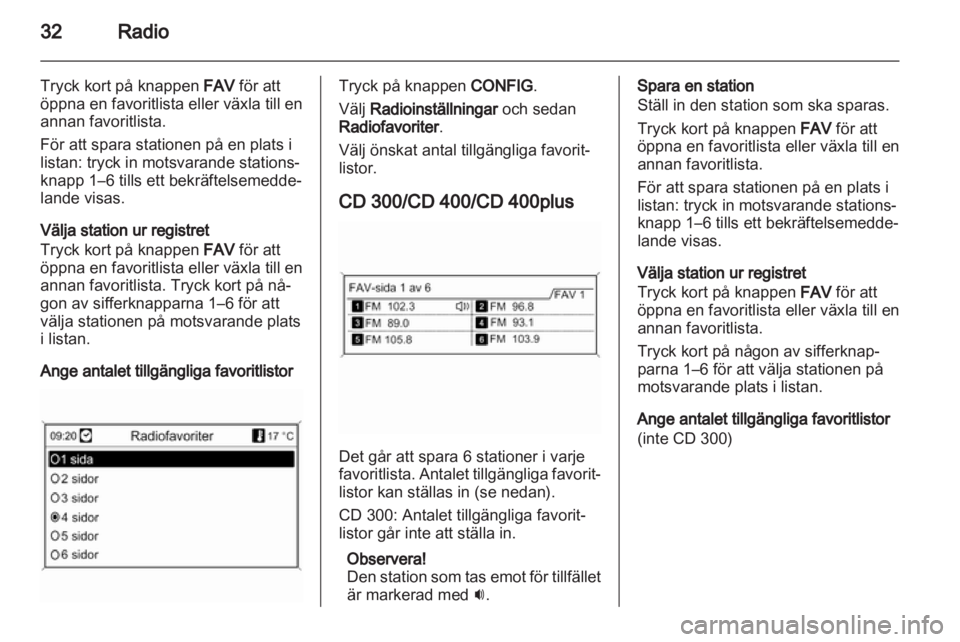 OPEL CASCADA 2013.5  Handbok för infotainmentsystem 