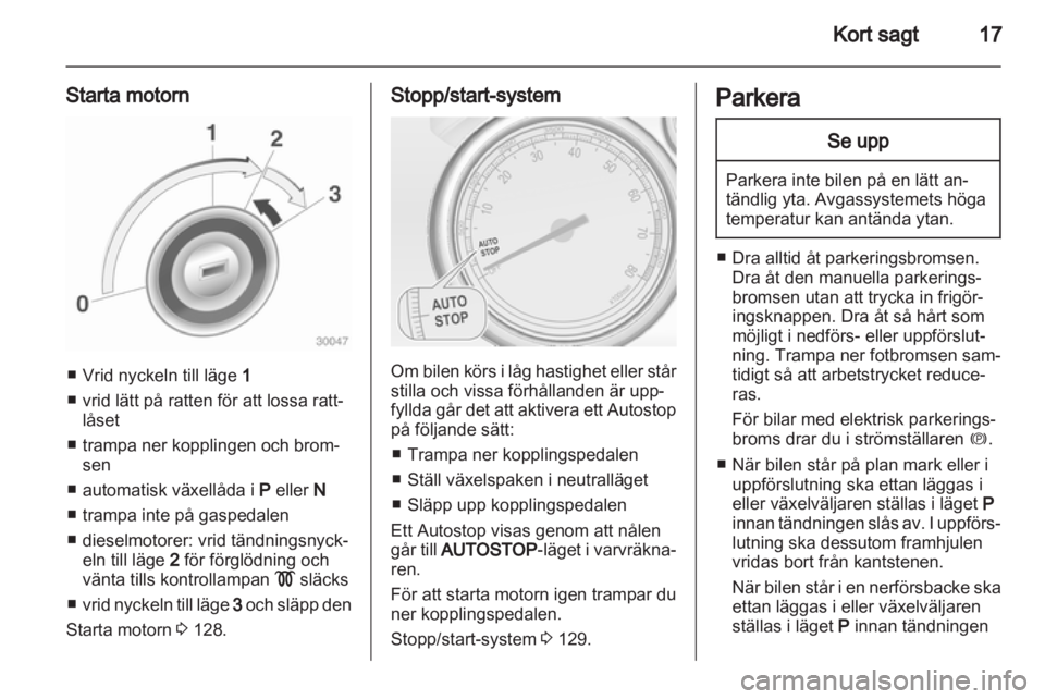 OPEL CASCADA 2013.5  Instruktionsbok 