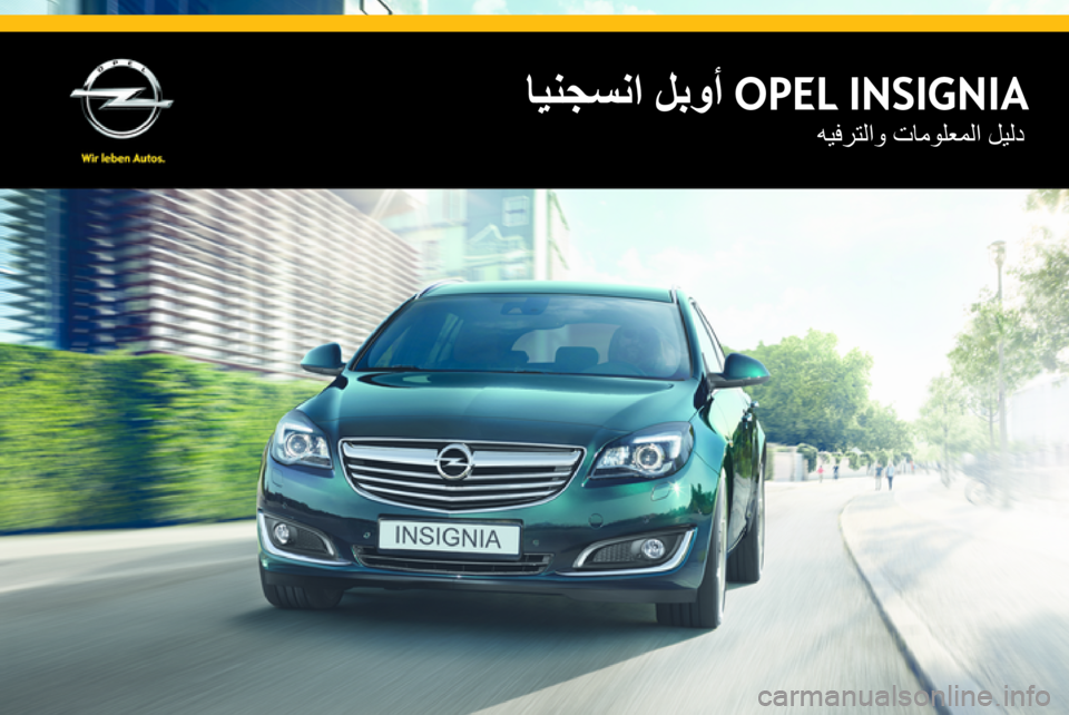 OPEL INSIGNIA 2015  دليل المعلومات والترفيه OPEL INSIGNIA