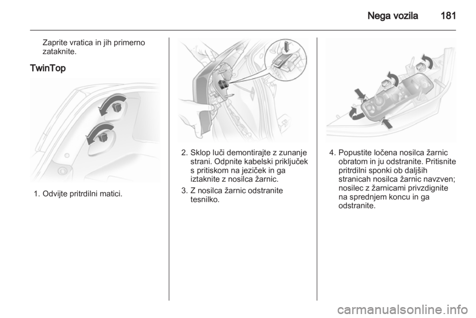 OPEL ASTRA H 2013  Uporabniški priročnik 