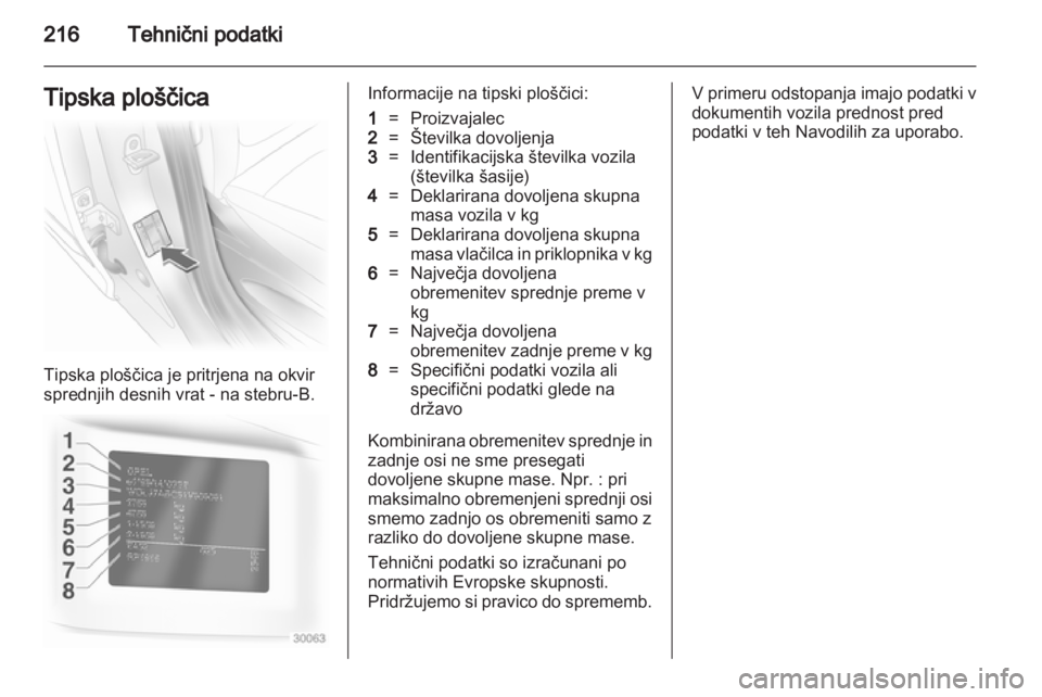 OPEL ASTRA H 2013  Uporabniški priročnik 