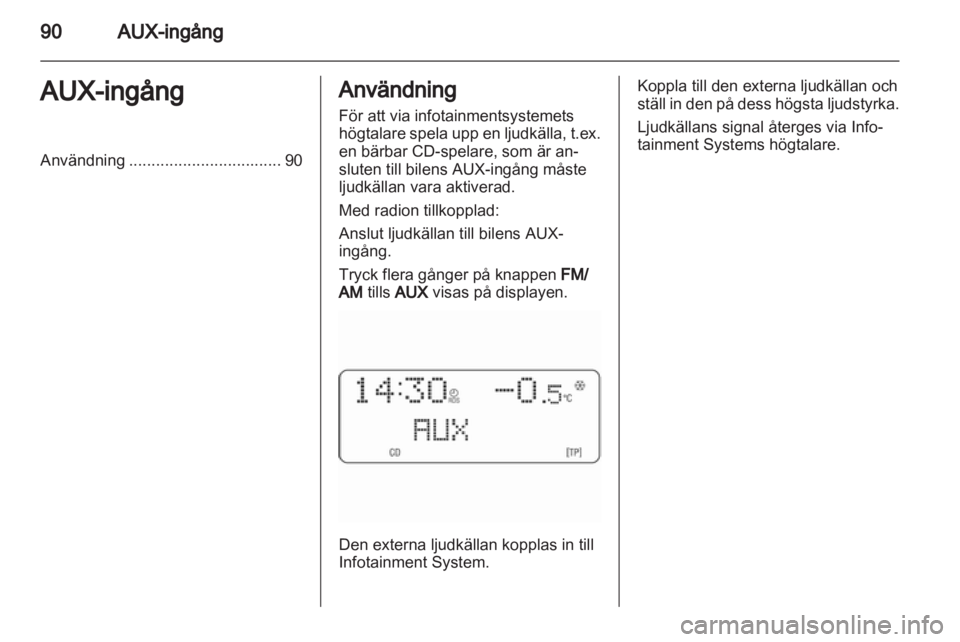 OPEL COMBO 2011 Handbok för infotainmentsystem OPEL COMBO 2011 Handbok för infotainmentsystem