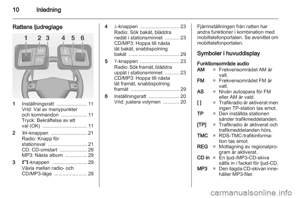 OPEL COMBO 2011  Handbok för infotainmentsystem 