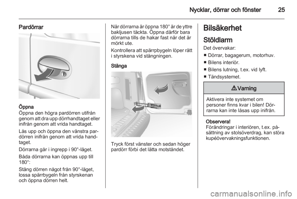 OPEL COMBO 2011  Instruktionsbok 