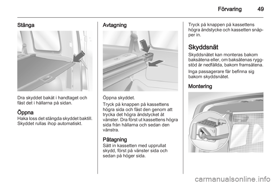 OPEL COMBO 2011  Instruktionsbok 