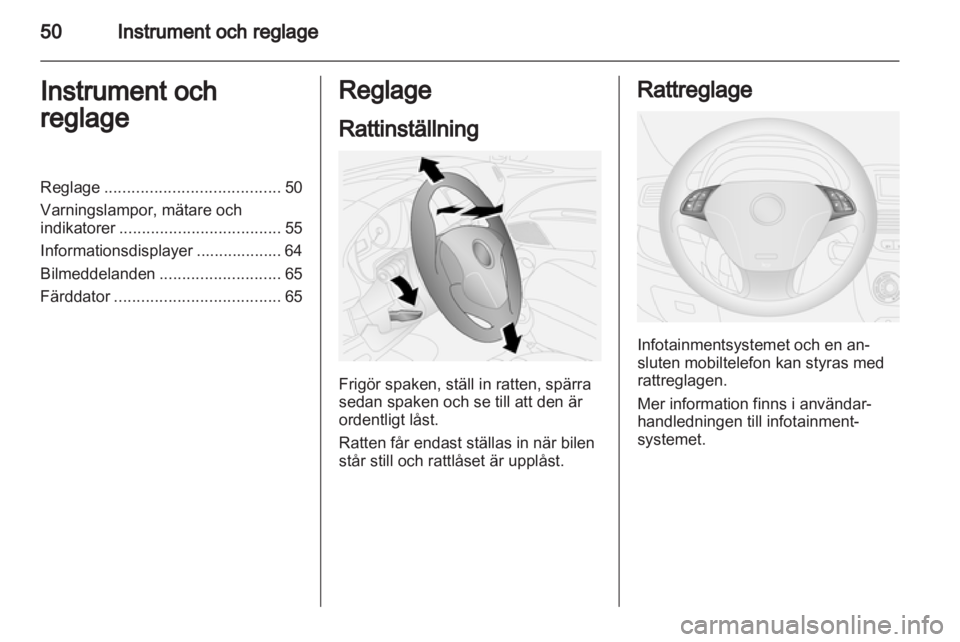 OPEL COMBO D 2012  Instruktionsbok 
