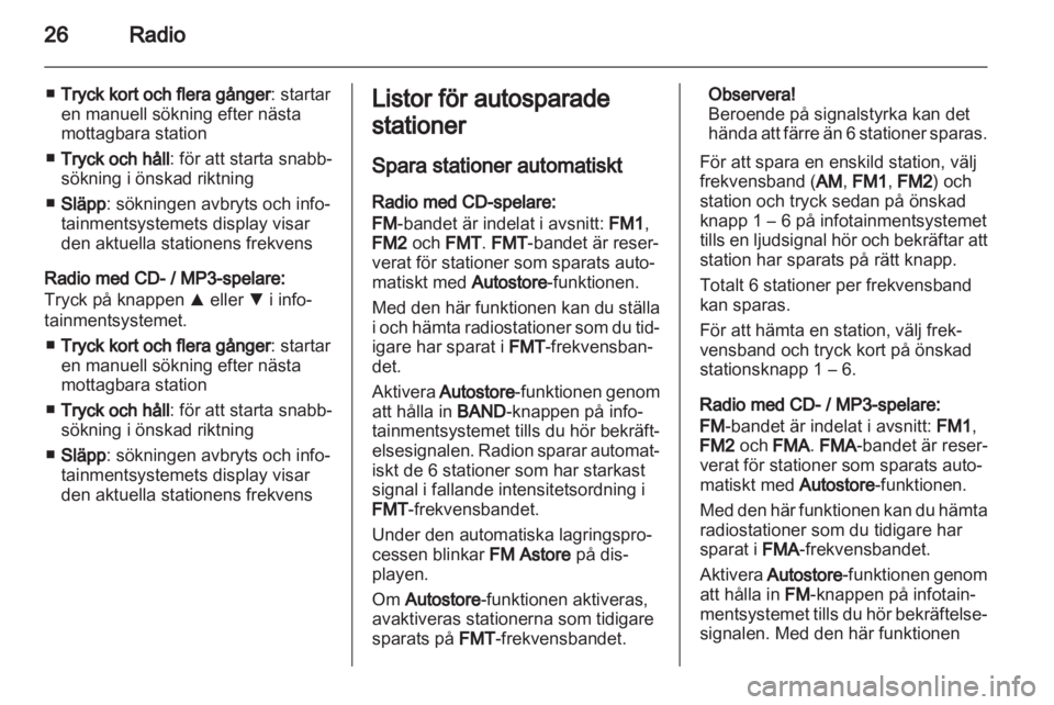 OPEL COMBO D 2013 Handbok för infotainmentsystem OPEL COMBO D 2013 Handbok för infotainmentsystem