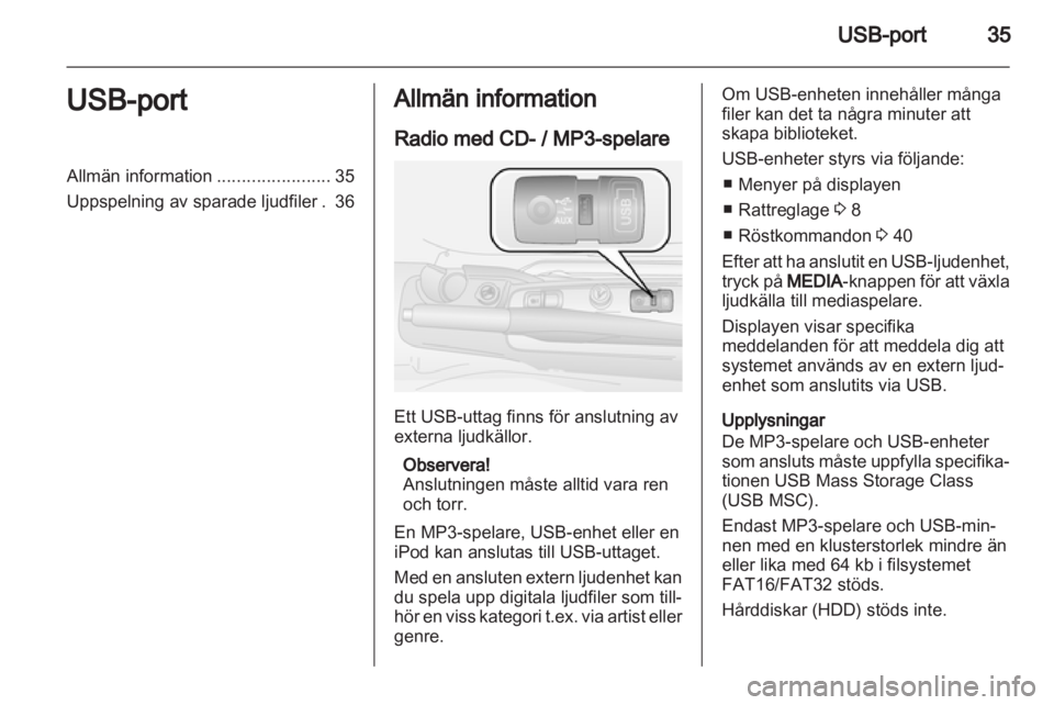 OPEL COMBO D 2013 Handbok för infotainmentsystem OPEL COMBO D 2013 Handbok för infotainmentsystem