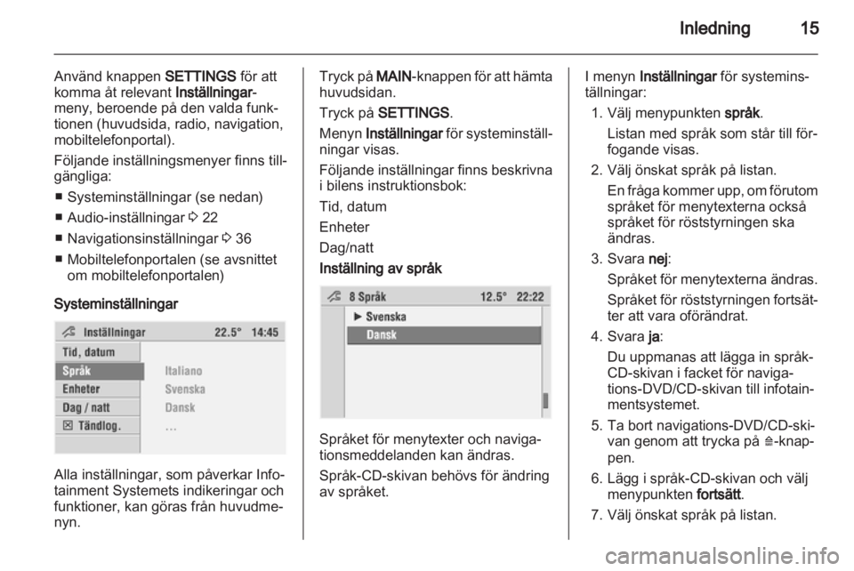 OPEL CORSA 2010.5 Handbok för infotainmentsystem OPEL CORSA 2010.5 Handbok för infotainmentsystem