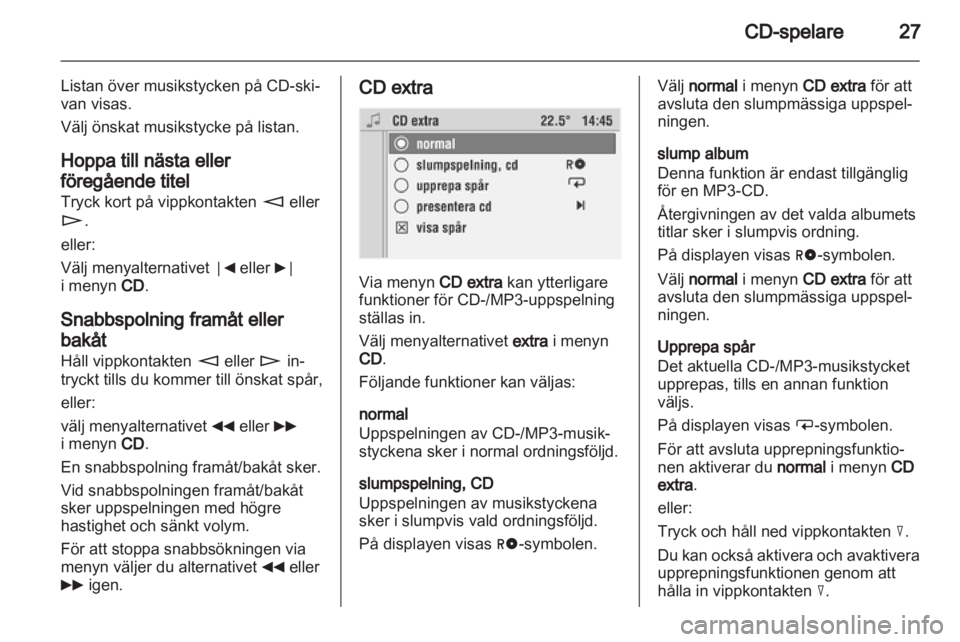 OPEL CORSA 2010.5 Handbok för infotainmentsystem OPEL CORSA 2010.5 Handbok för infotainmentsystem