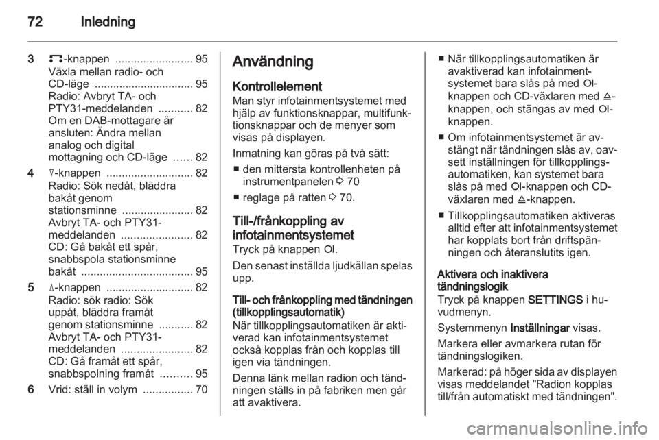 OPEL CORSA 2010.5 Handbok för infotainmentsystem OPEL CORSA 2010.5 Handbok för infotainmentsystem