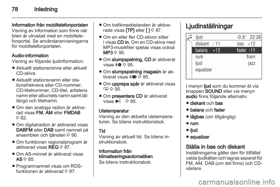 OPEL CORSA 2010.5 Handbok för infotainmentsystem OPEL CORSA 2010.5 Handbok för infotainmentsystem