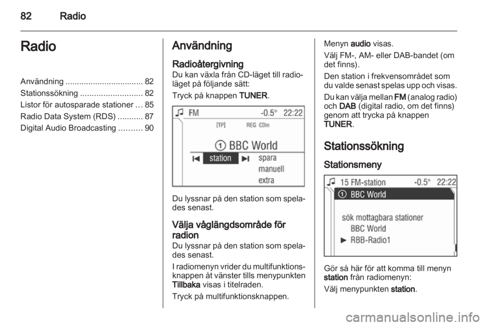 OPEL CORSA 2010.5 Handbok för infotainmentsystem OPEL CORSA 2010.5 Handbok för infotainmentsystem