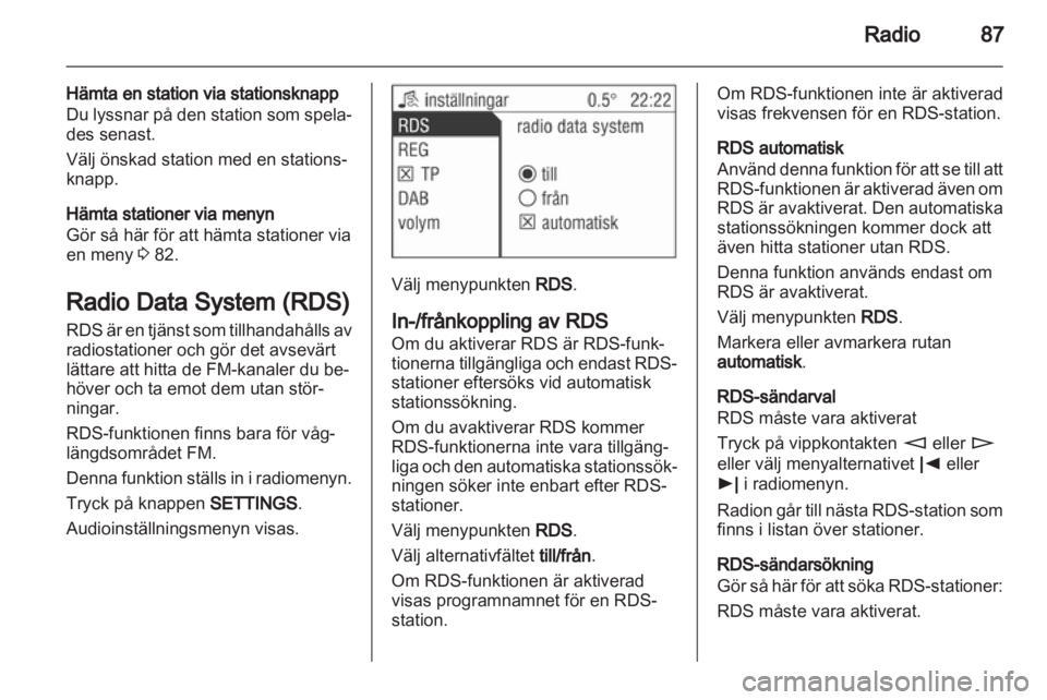 OPEL CORSA 2010.5 Handbok för infotainmentsystem OPEL CORSA 2010.5 Handbok för infotainmentsystem